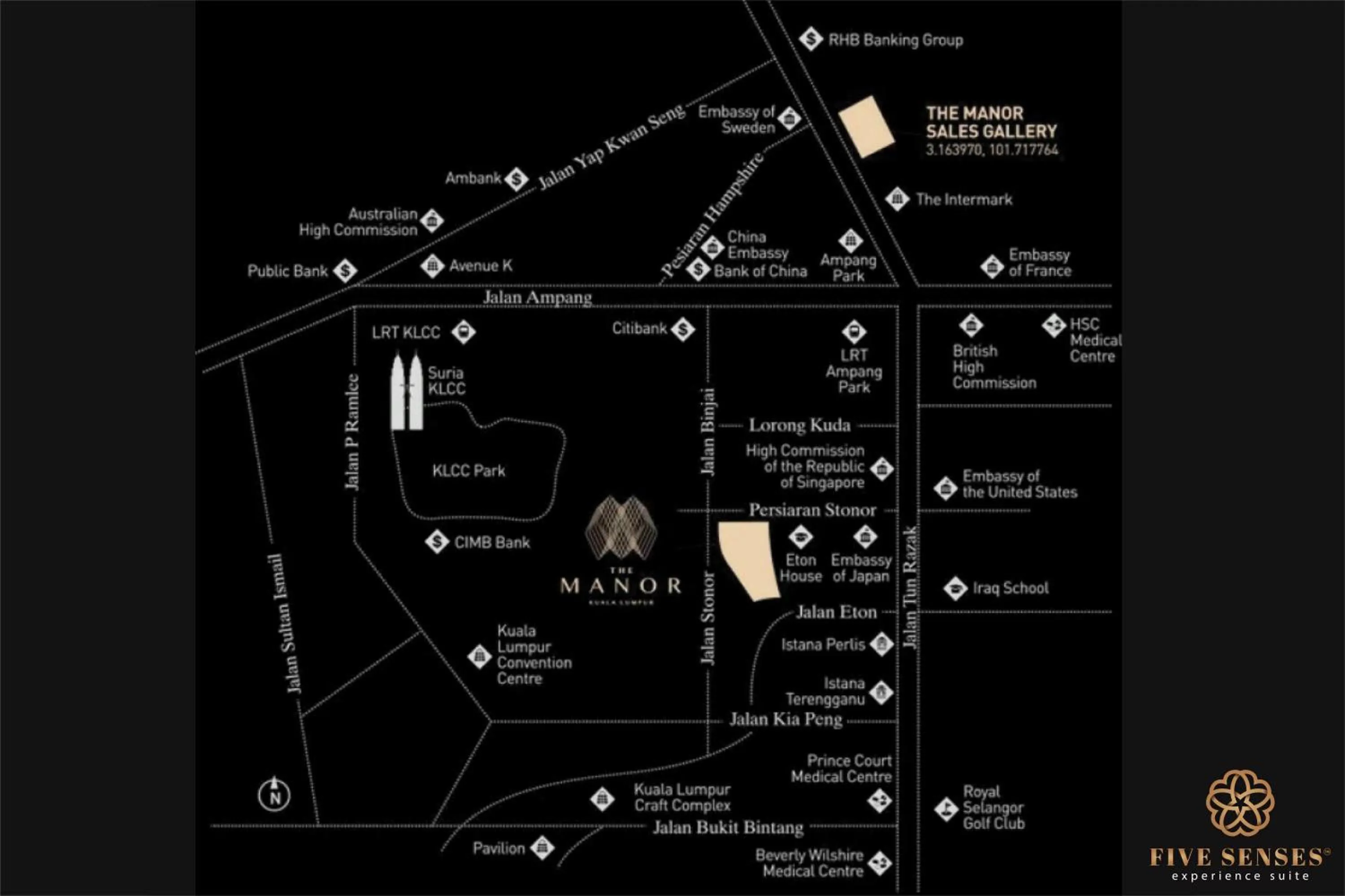 Landmark view in The Manor Residence KLCC by Five Senses