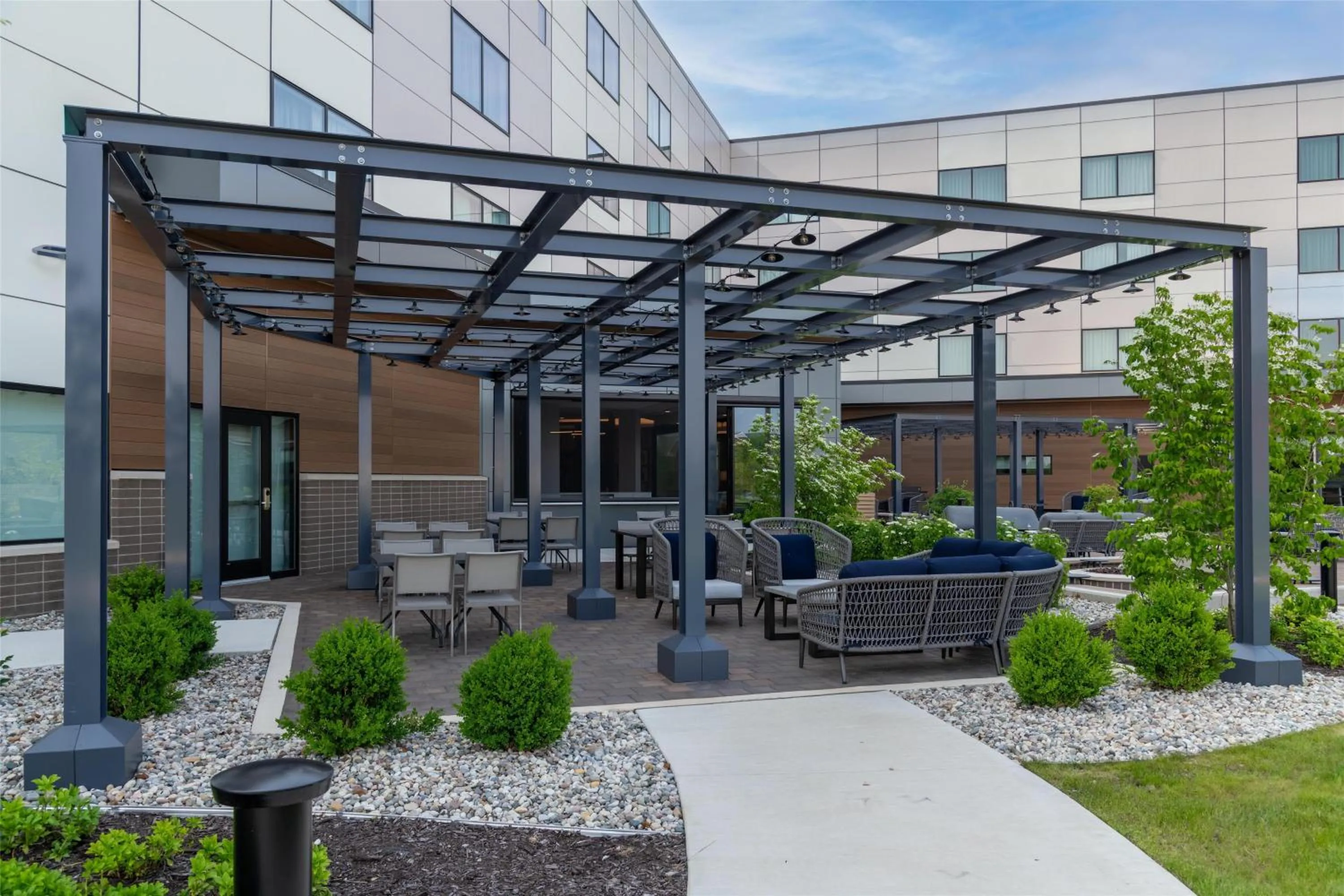 Patio in Homewood Suites By Hilton Holland