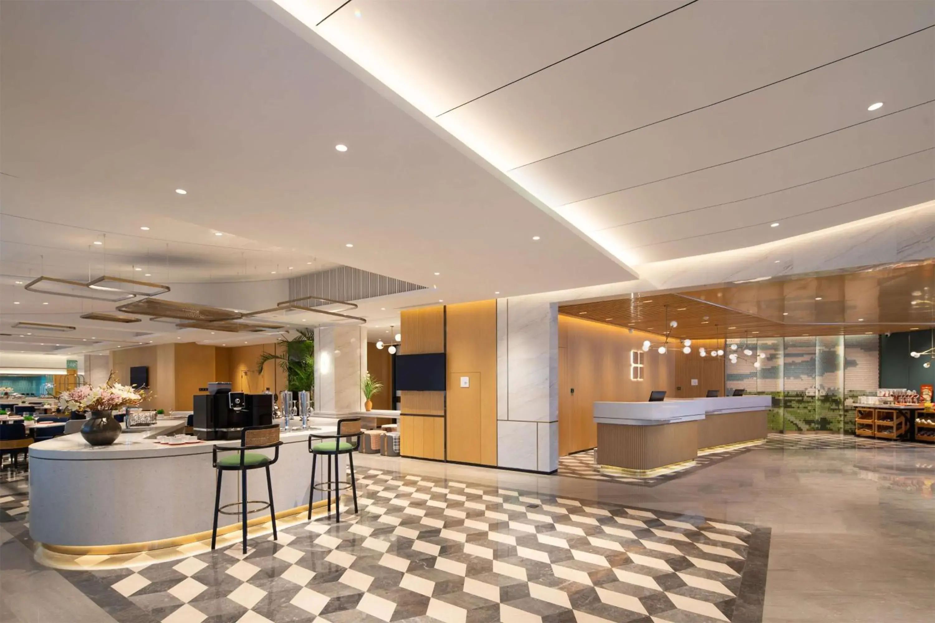 Lobby or reception in Hilton Garden Inn Hulunbuir Hailar Lobby or reception in Hilton Garden Inn Hulunbuir Hailar