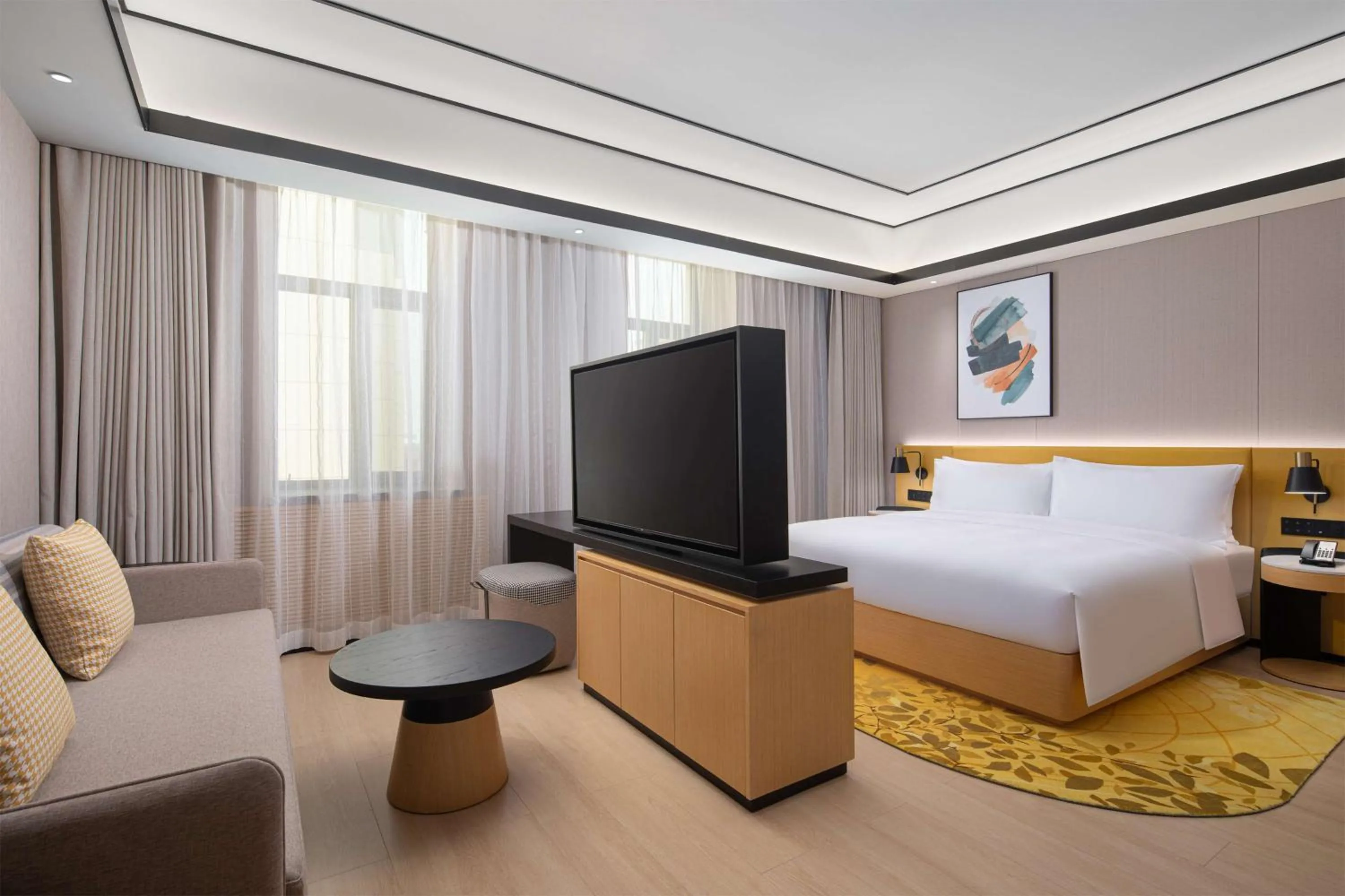 Living room, Bed in Hilton Garden Inn Hulunbuir Hailar