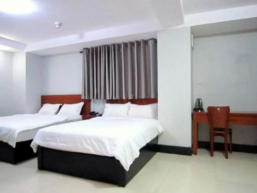 Bed in An Dong Center Hotel Chinatown Saigon Bed in An Dong Center Hotel Chinatown Saigon