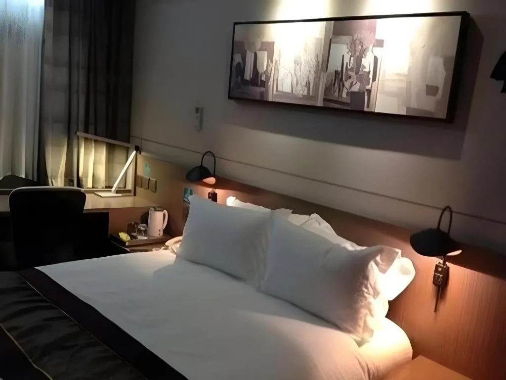 Bed in Jinjiang Inn Select Suzhou Industrial Park Dushu Lake Dongxing Road