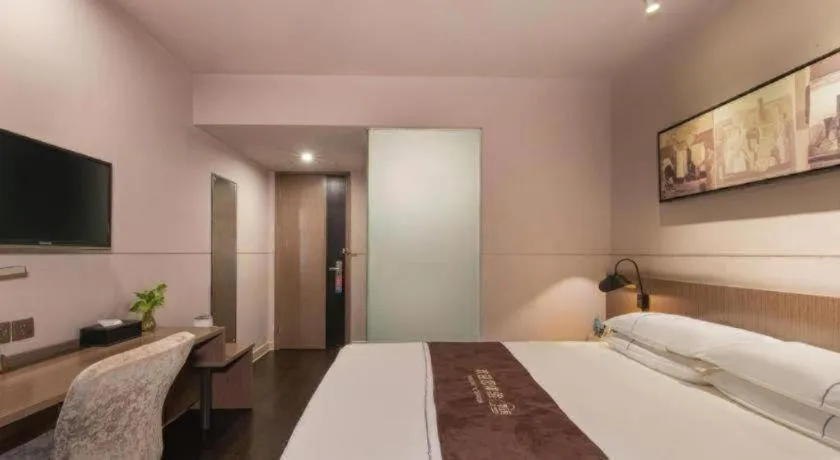 Bed in Jinjiang Inn Select Suzhou Industrial Park Dushu Lake Dongxing Road