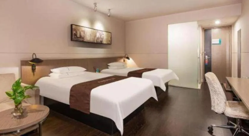Bed in Jinjiang Inn Select Suzhou Industrial Park Dushu Lake Dongxing Road