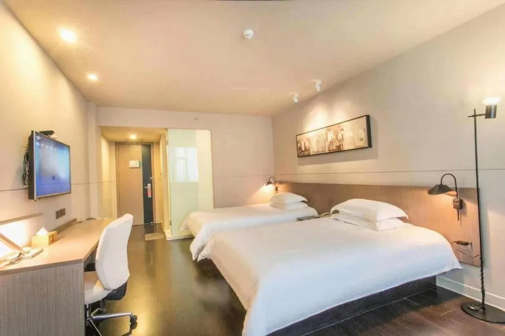 Bed in Jinjiang Inn Select Suzhou Industrial Park Dushu Lake Dongxing Road
