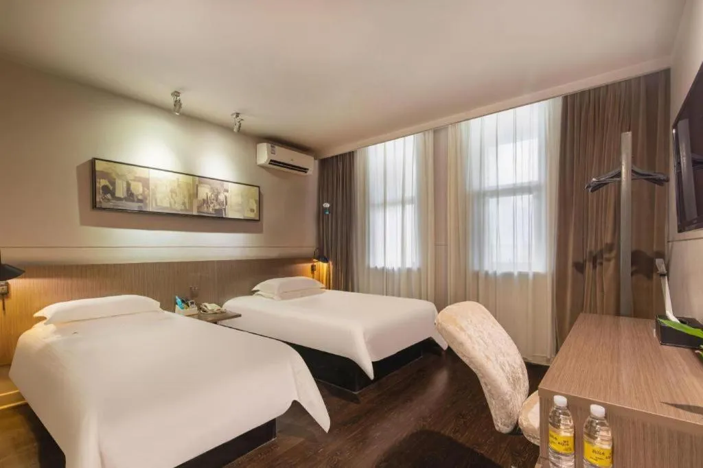 Bed in Jinjiang Inn Select Suzhou Industrial Park Dushu Lake Dongxing Road