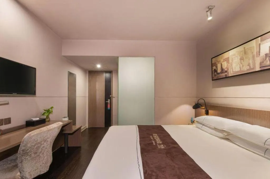 Bed in Jinjiang Inn Select Suzhou Industrial Park Dushu Lake Dongxing Road