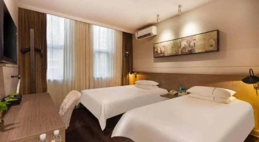 Bed in Jinjiang Inn Select Suzhou Industrial Park Dushu Lake Dongxing Road