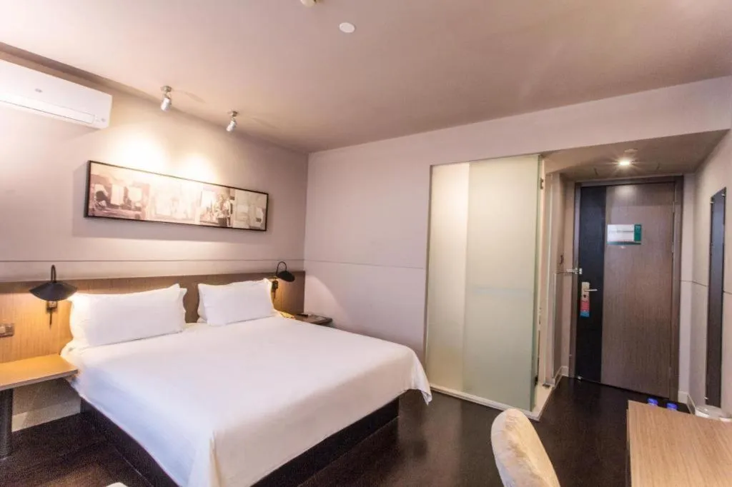 Bed in Jinjiang Inn Select Suzhou Industrial Park Dushu Lake Dongxing Road