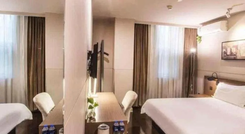 Bed in Jinjiang Inn Select Suzhou Industrial Park Dushu Lake Dongxing Road