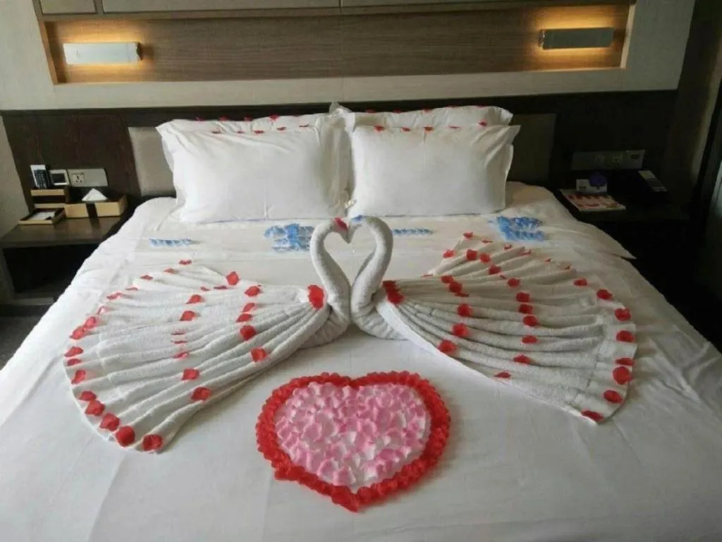 Bed in Lavande Hotel Tianjin Binhia Yujiabao Finance Center Branch