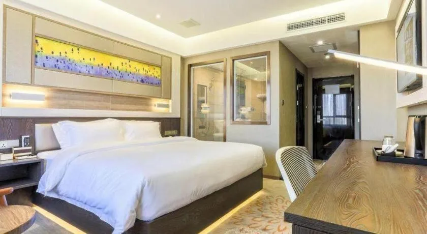 Bed in Lavande Hotel Tianjin Binhia Yujiabao Finance Center Branch