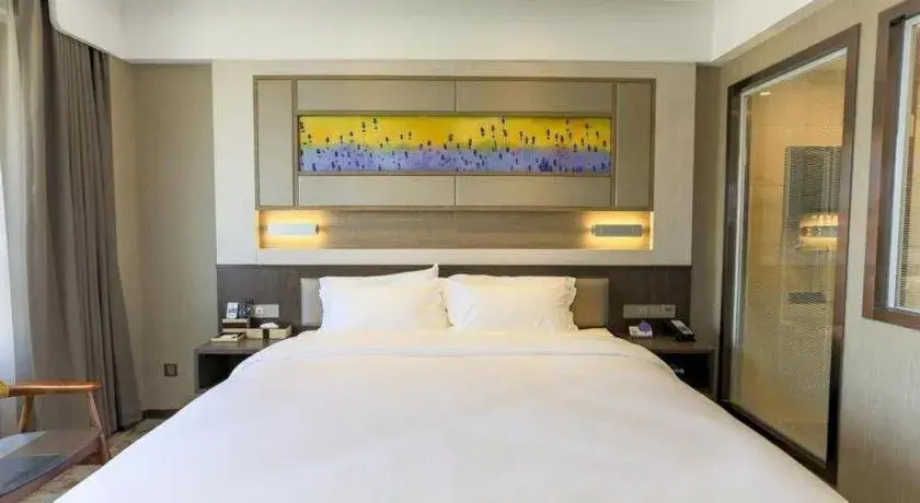Bed in Lavande Hotel Tianjin Binhia Yujiabao Finance Center Branch Bed in Lavande Hotel Tianjin Binhia Yujiabao Finance Center Branch