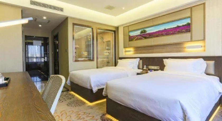 Bed in Lavande Hotel Tianjin Binhia Yujiabao Finance Center Branch