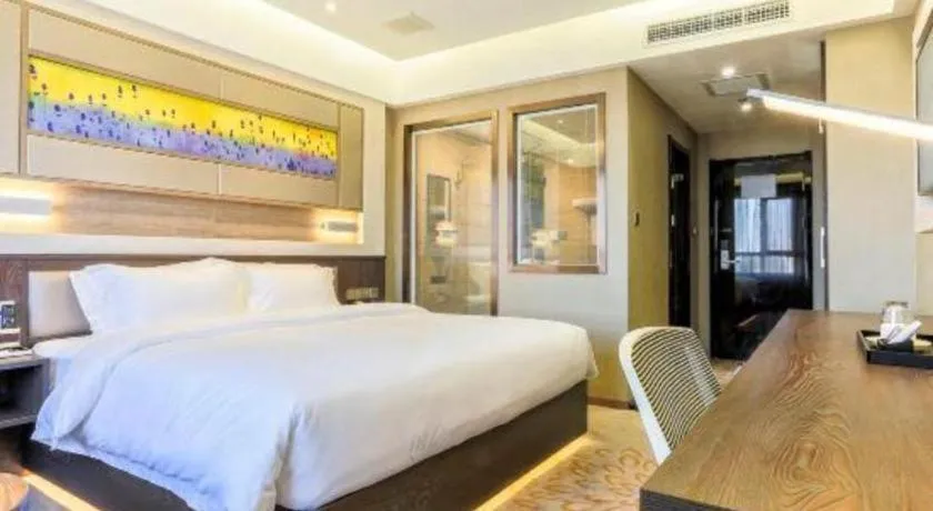 Bed in Lavande Hotel Tianjin Binhia Yujiabao Finance Center Branch