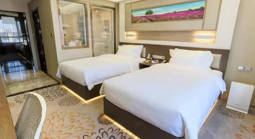 Bed in Lavande Hotel Tianjin Binhia Yujiabao Finance Center Branch Bed in Lavande Hotel Tianjin Binhia Yujiabao Finance Center Branch