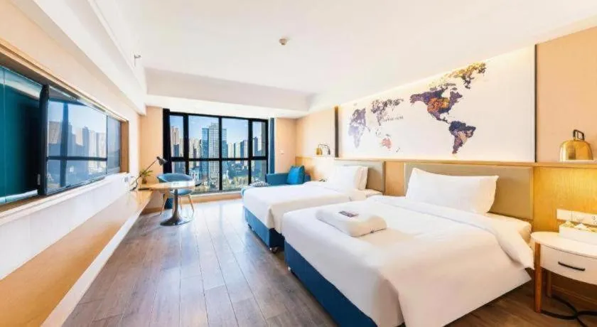 Bed in Kyriad Marvelous Hotel·Xi'an North High-speed Railway Station