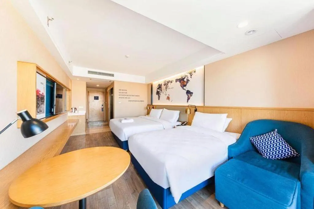 Bed in Kyriad Marvelous Hotel·Xi'an North High-speed Railway Station