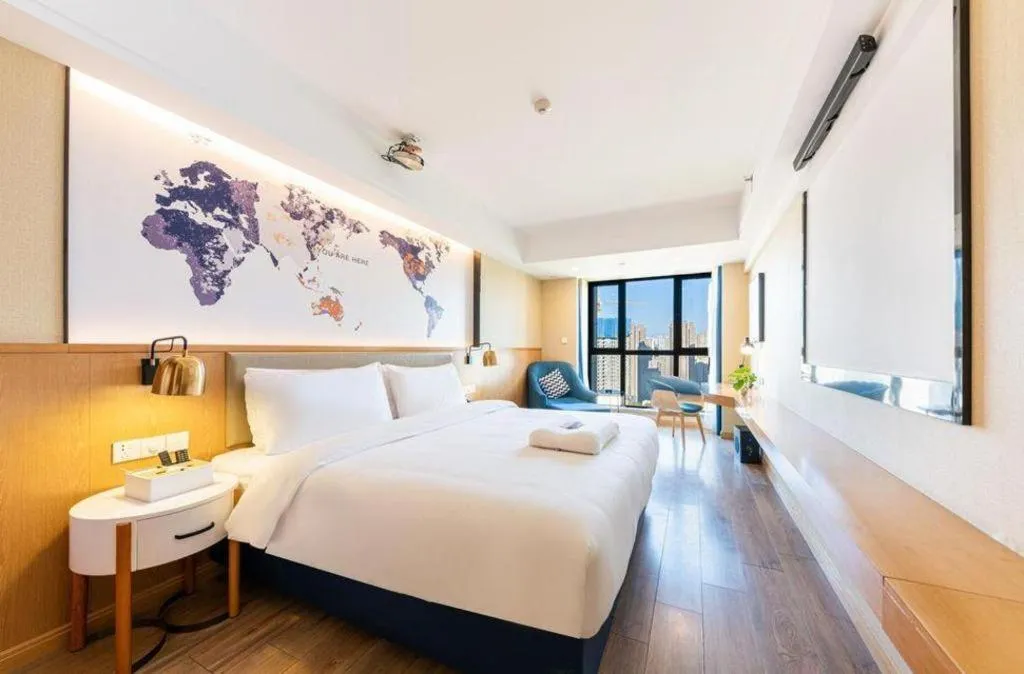 Bed in Kyriad Marvelous Hotel·Xi'an North High-speed Railway Station