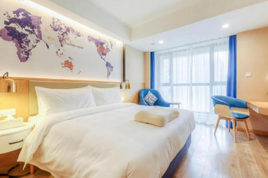 Bed in Kyriad Marvelous Hotel·Xi'an North High-speed Railway Station