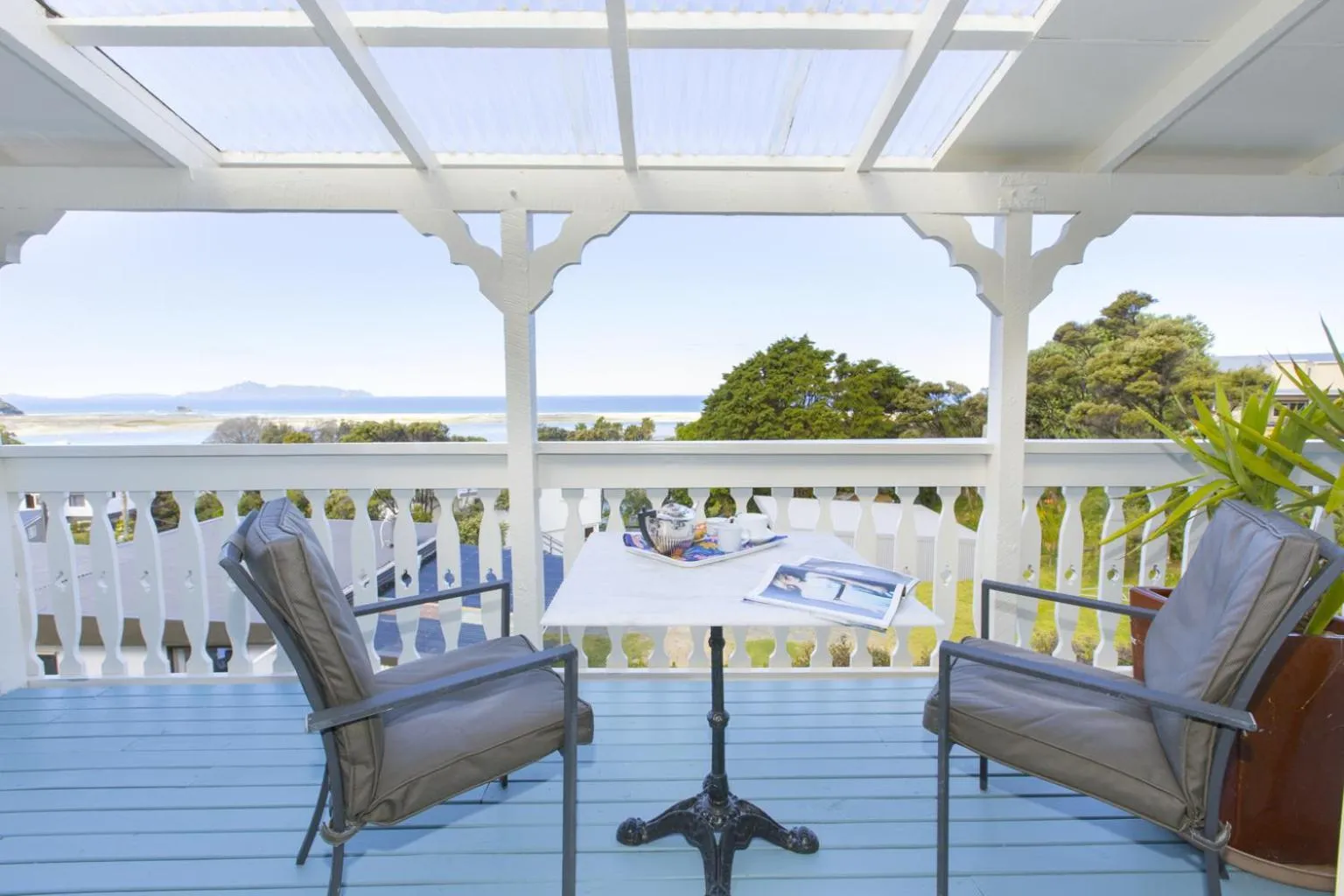 Patio in Mangawhai Lodge