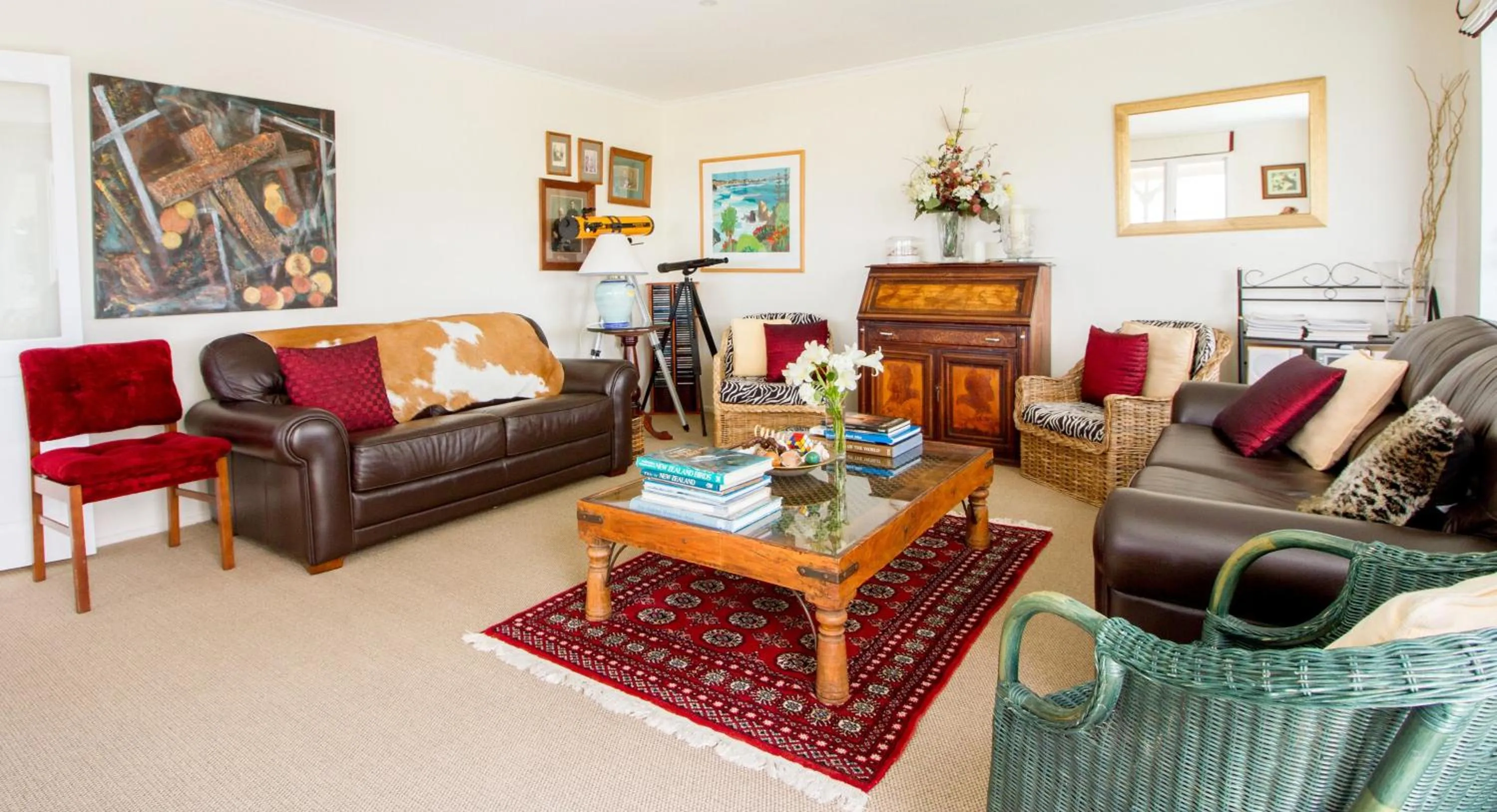 Living room in Mangawhai Lodge