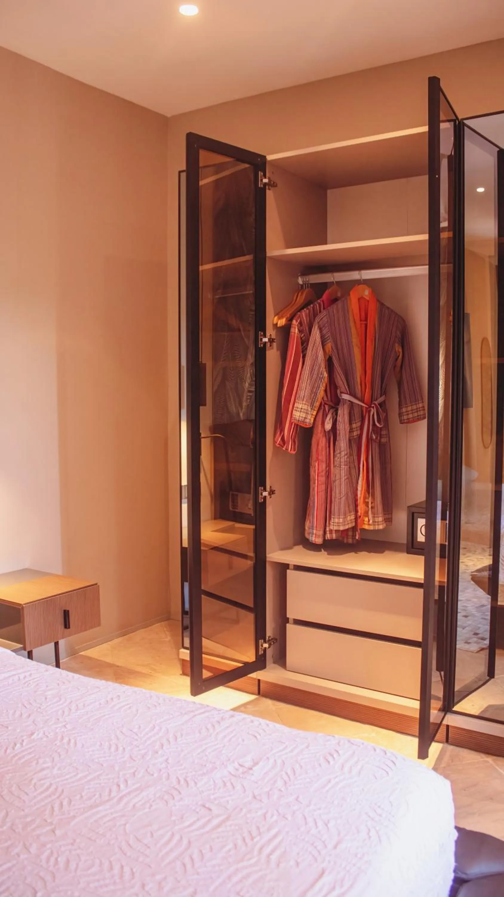 wardrobe, Bed in Kobe Suite Resort