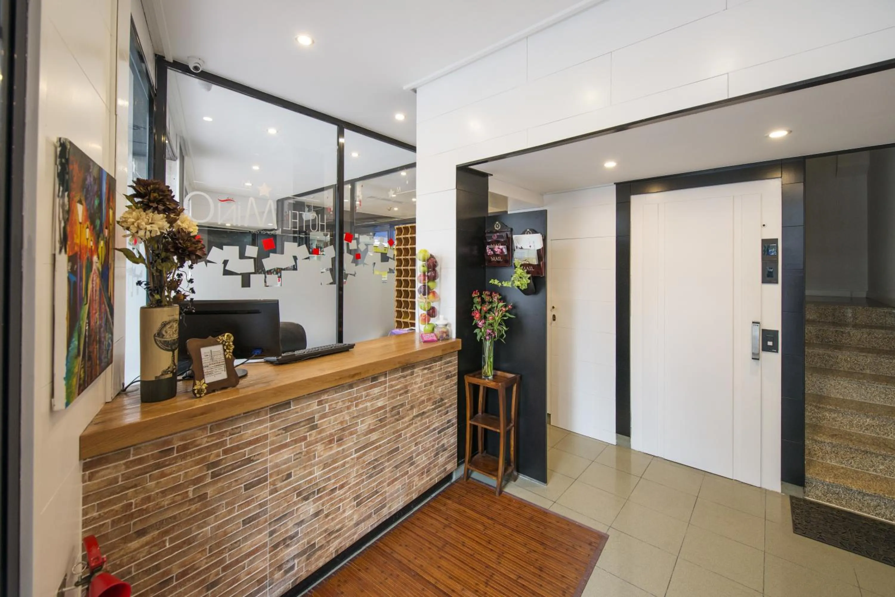 Lobby or reception in Hotel Miño