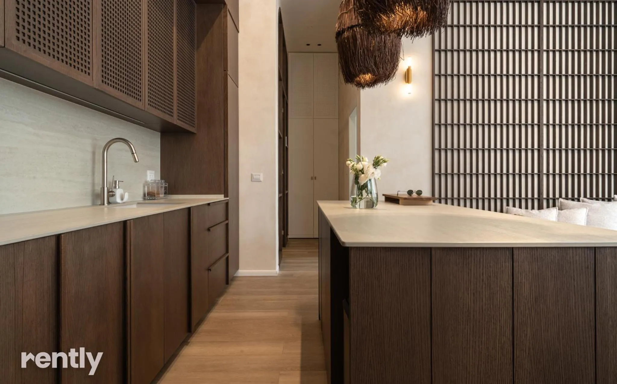 Kitchen or kitchenette in Luxury Suites With Balcony And Jacuzzi At Sea Side By Rently