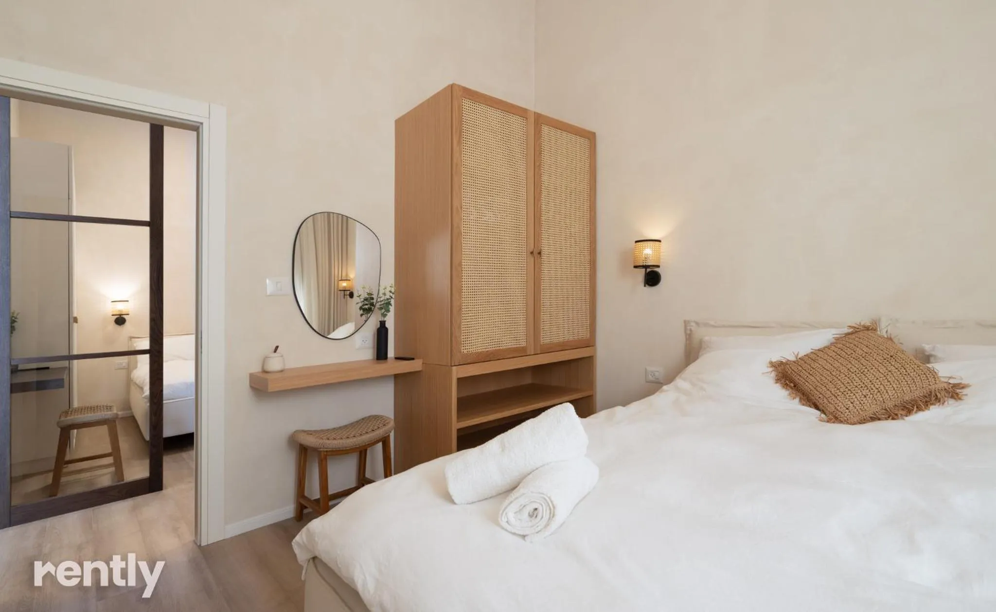 Bed in Luxury Suites With Balcony And Jacuzzi At Sea Side By Rently