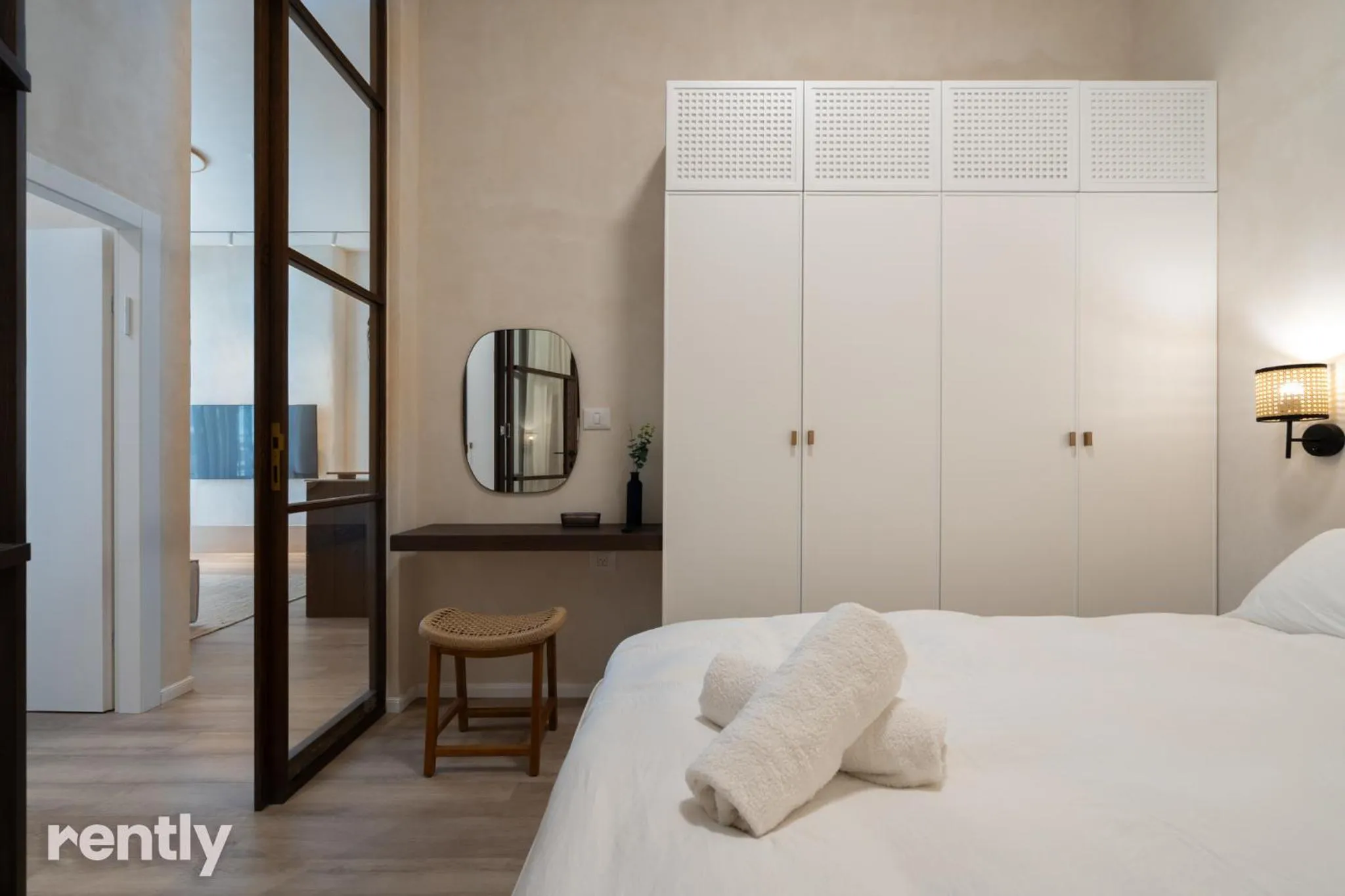 Bed in Luxury Suites With Balcony And Jacuzzi At Sea Side By Rently