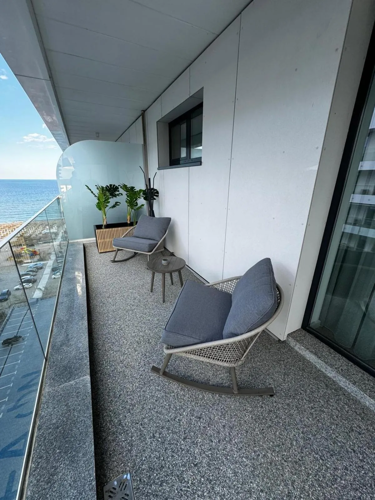 Balcony/Terrace in Studio Bianca in complex Sea On Mamaia Nord