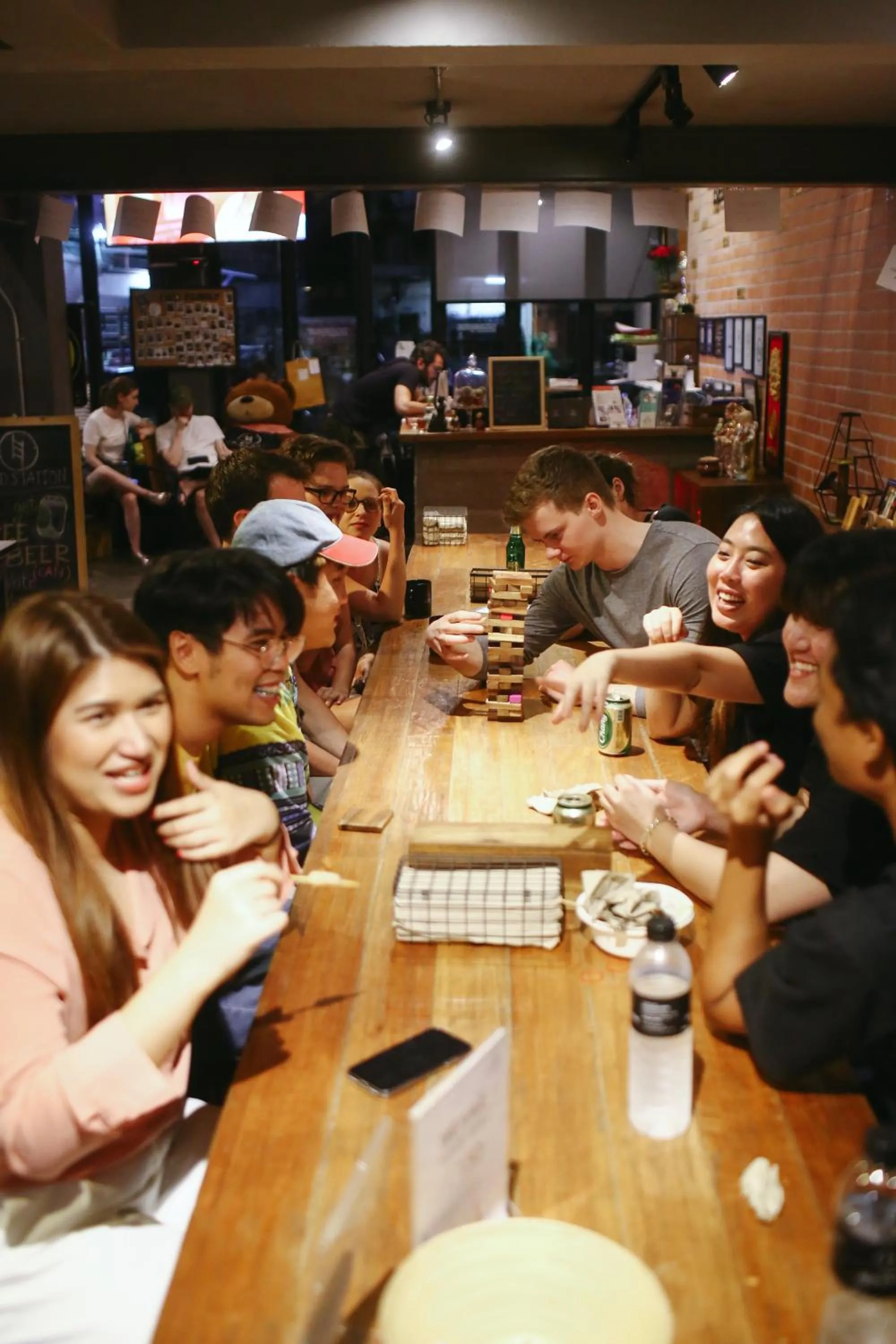 Evening entertainment in BED STATION Hostel Ratchthewi