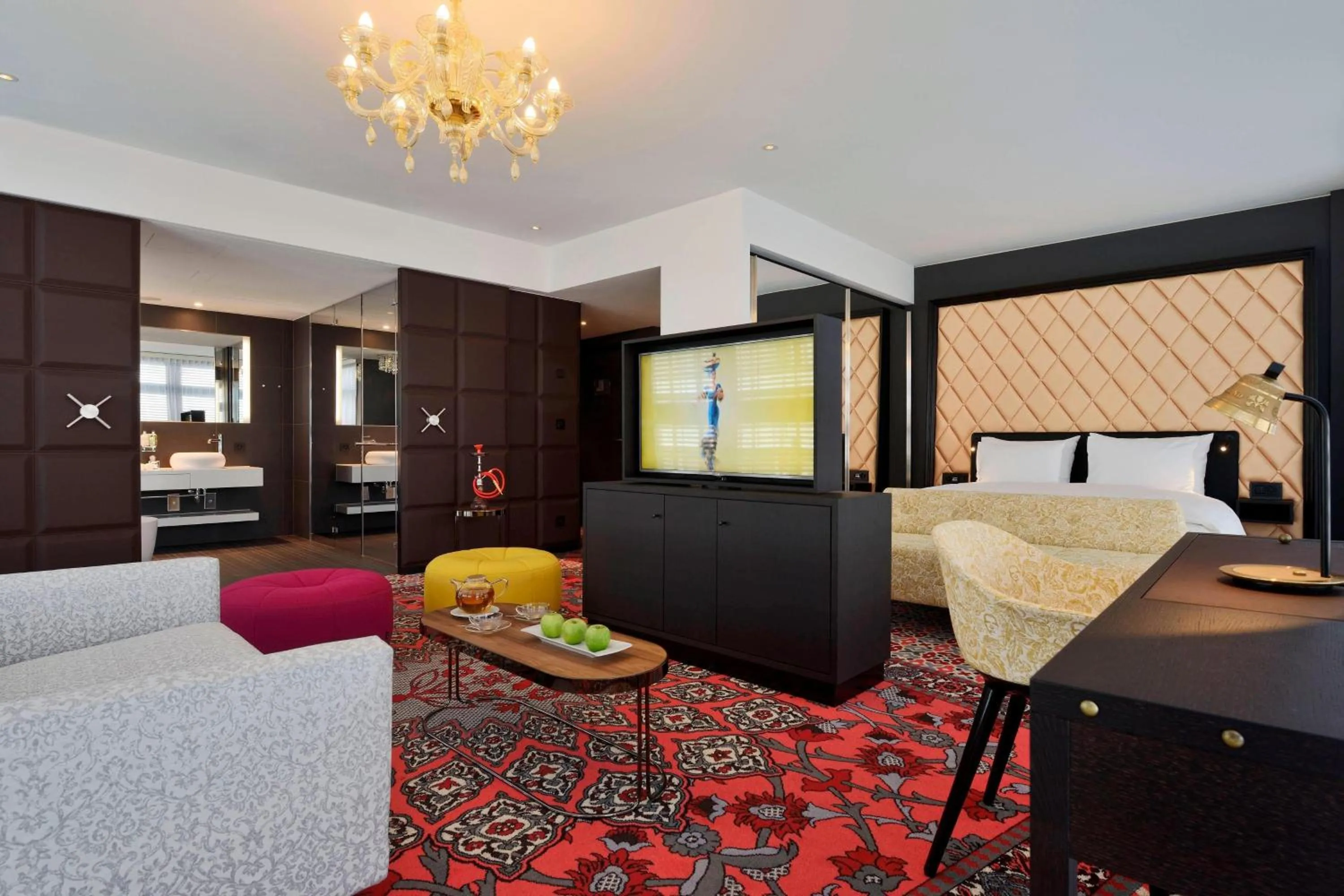 Bedroom, Bed in Kameha Grand Zurich, Autograph Collection