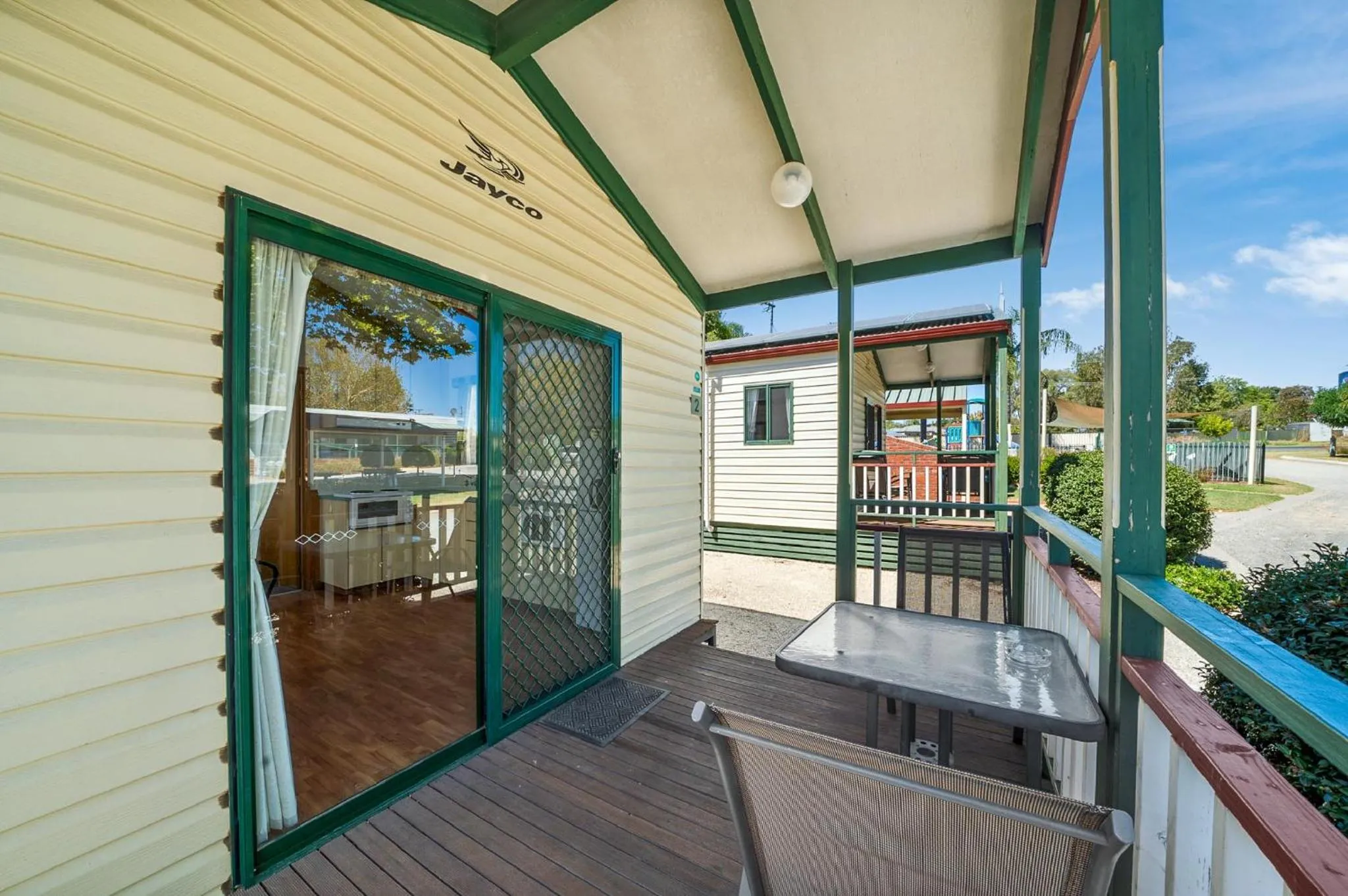 Balcony/Terrace in Albury Holiday Park