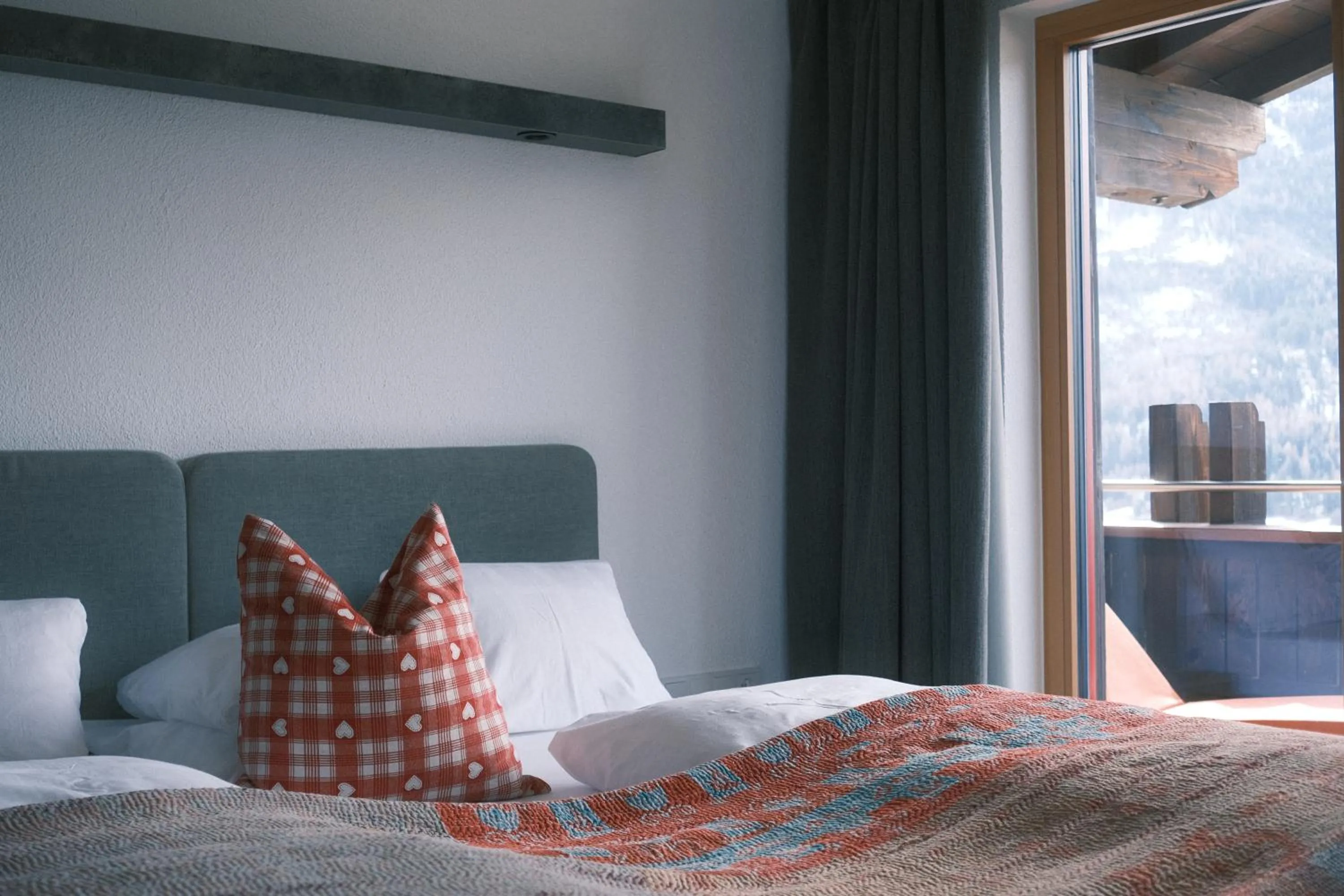 Bed in Panoramahotel Fliesserhof