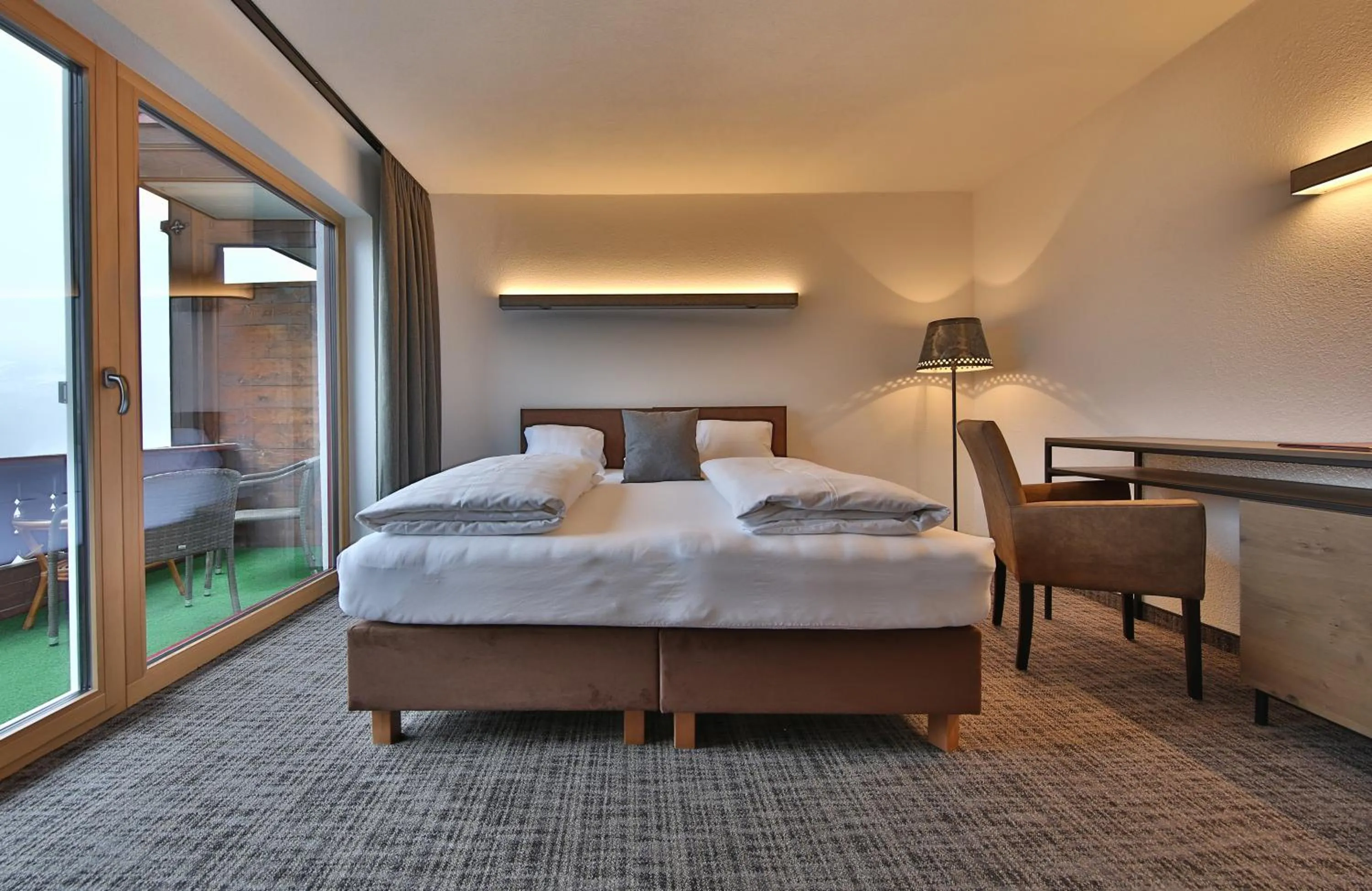 Bed in Panoramahotel Fliesserhof