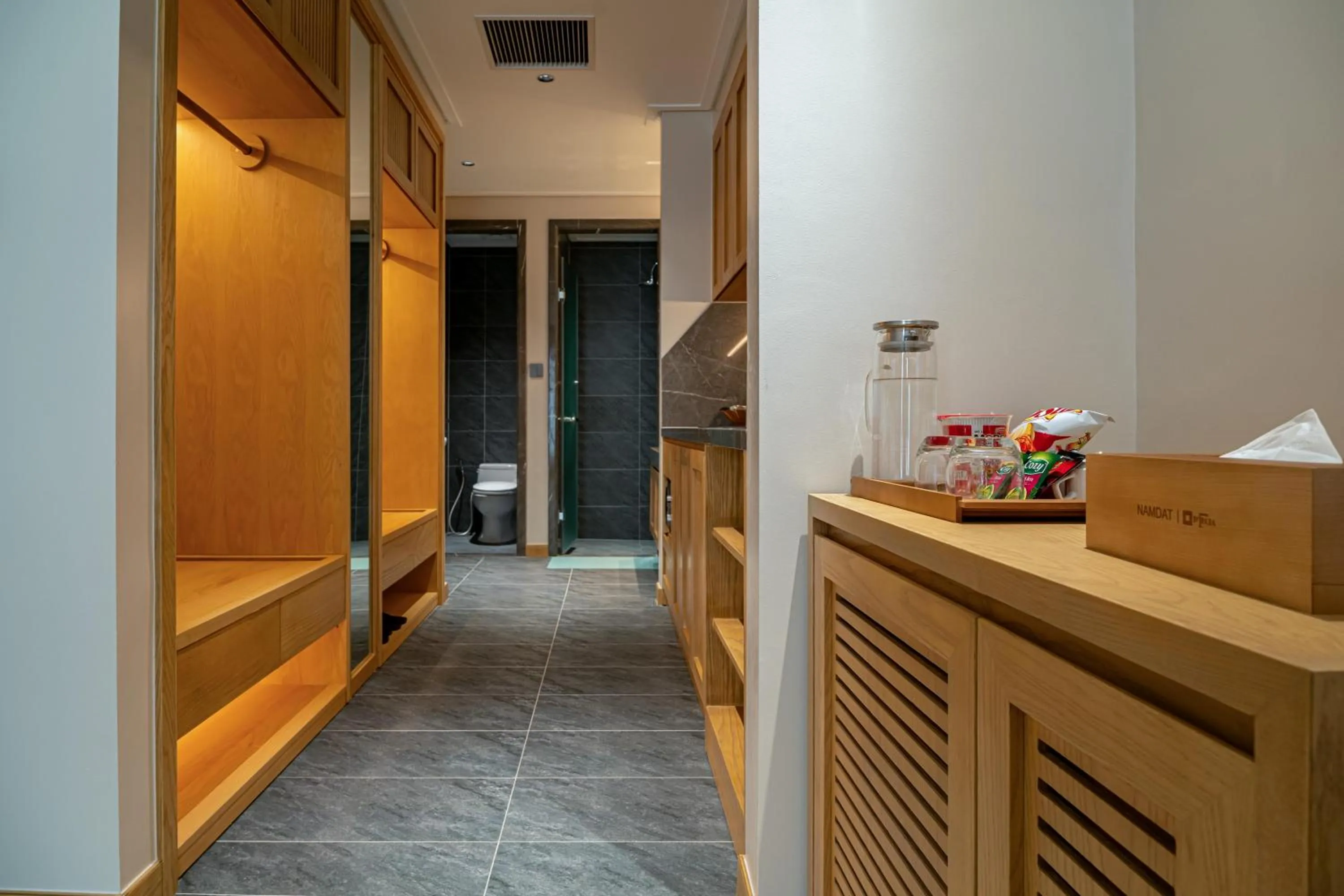 Kitchen or kitchenette in Nam Dat Hotel by D'Lecia Ha Long