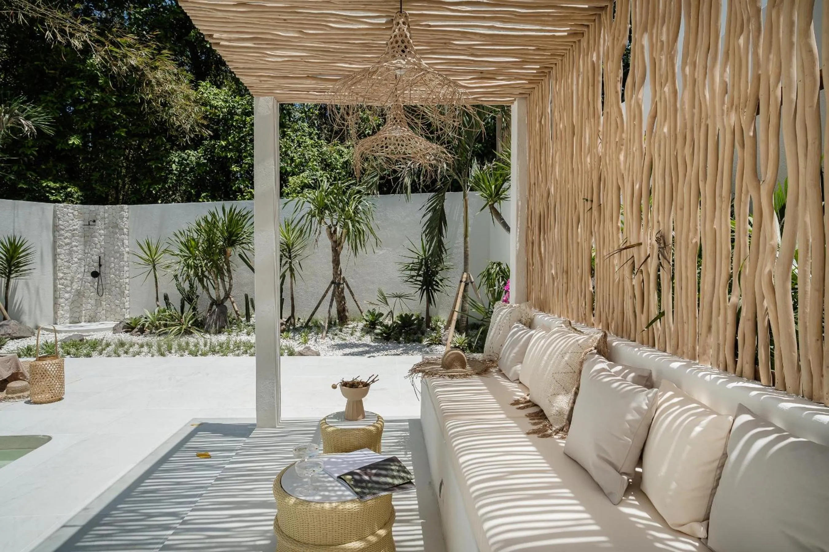 Seating area in Mazari Villas