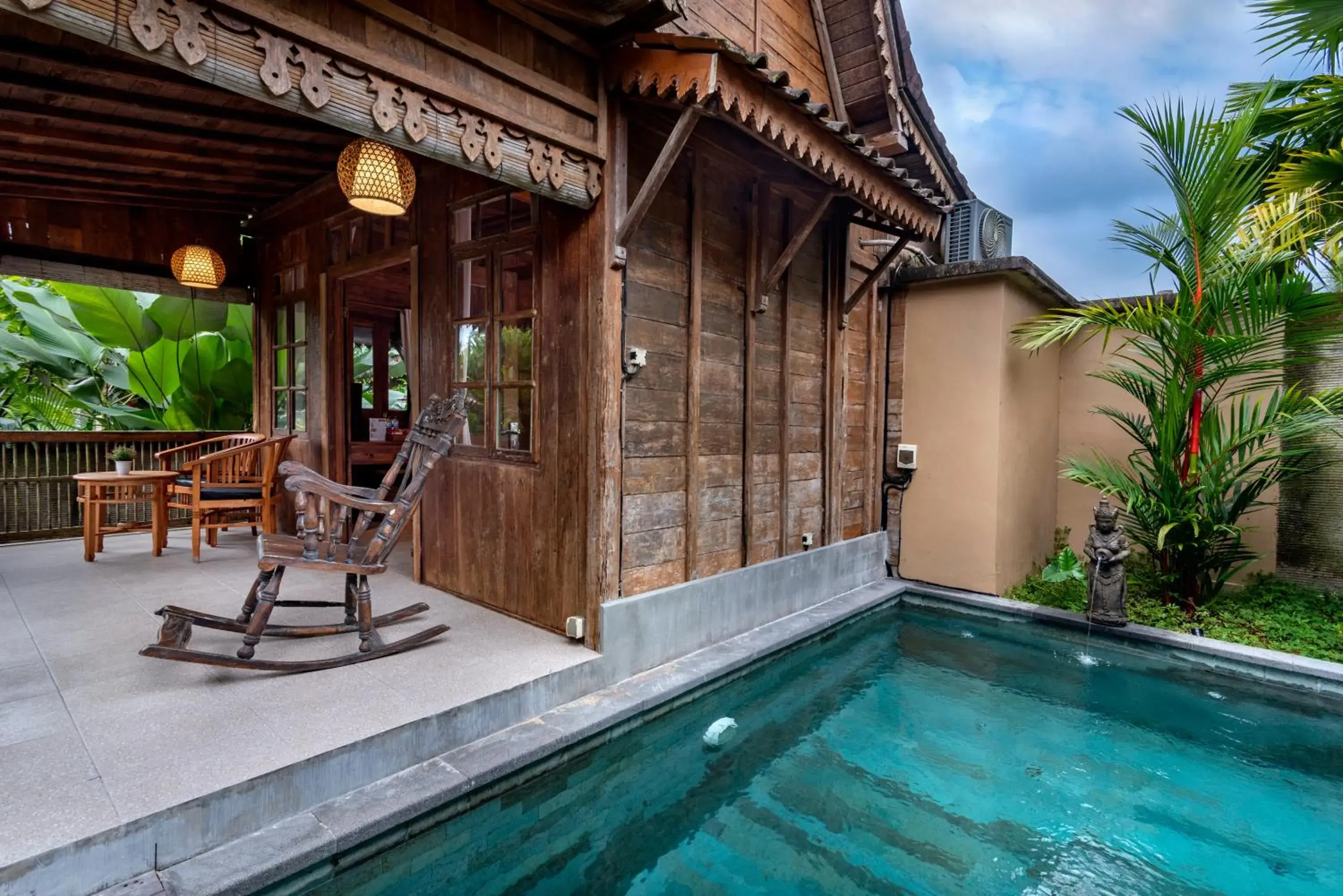 Pool view in Taksu Sebatu Villa by Dhananjaya Hospitality Pool view in Taksu Sebatu Villa by Dhananjaya Hospitality