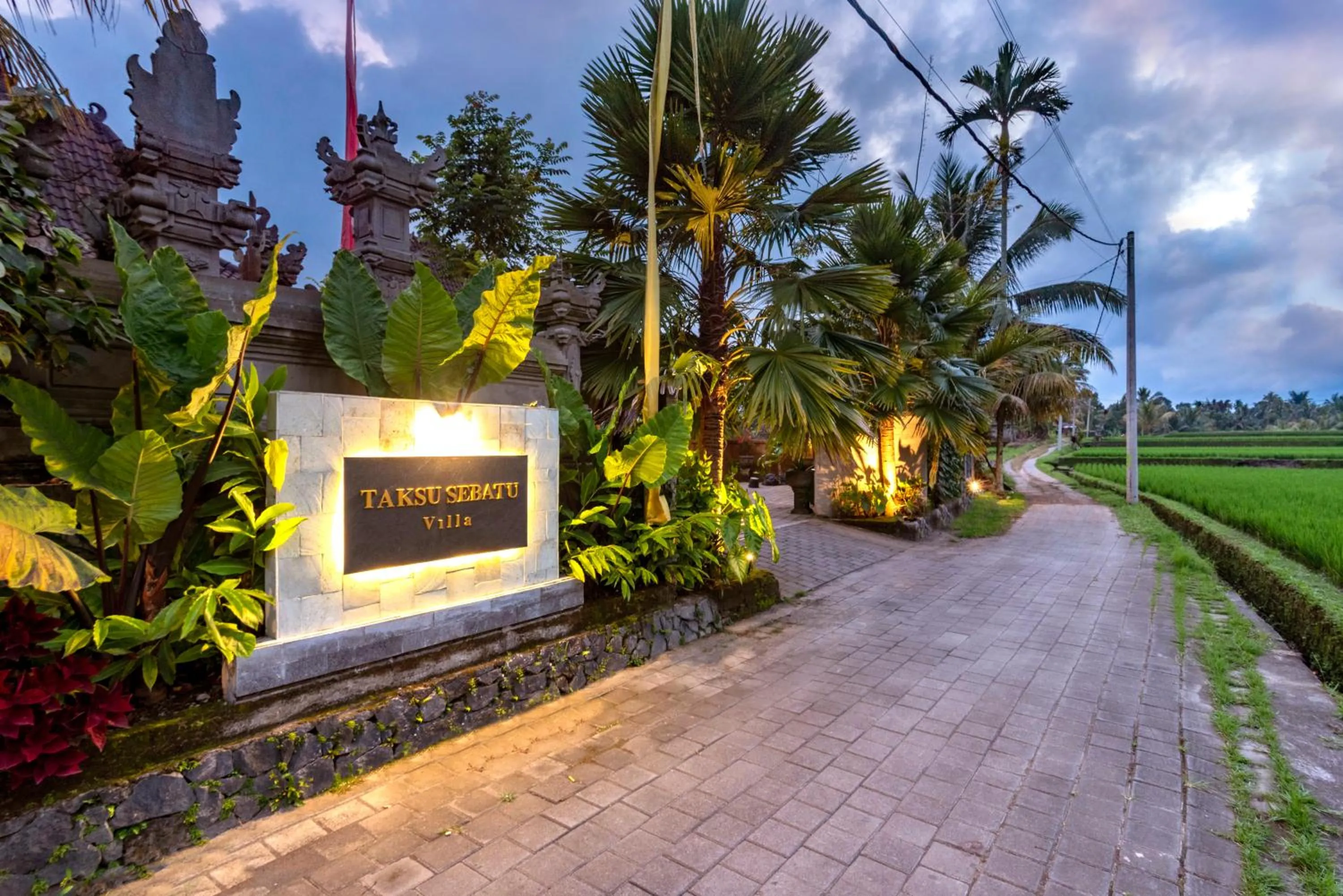 Facade/entrance in Taksu Sebatu Villa by Dhananjaya Hospitality