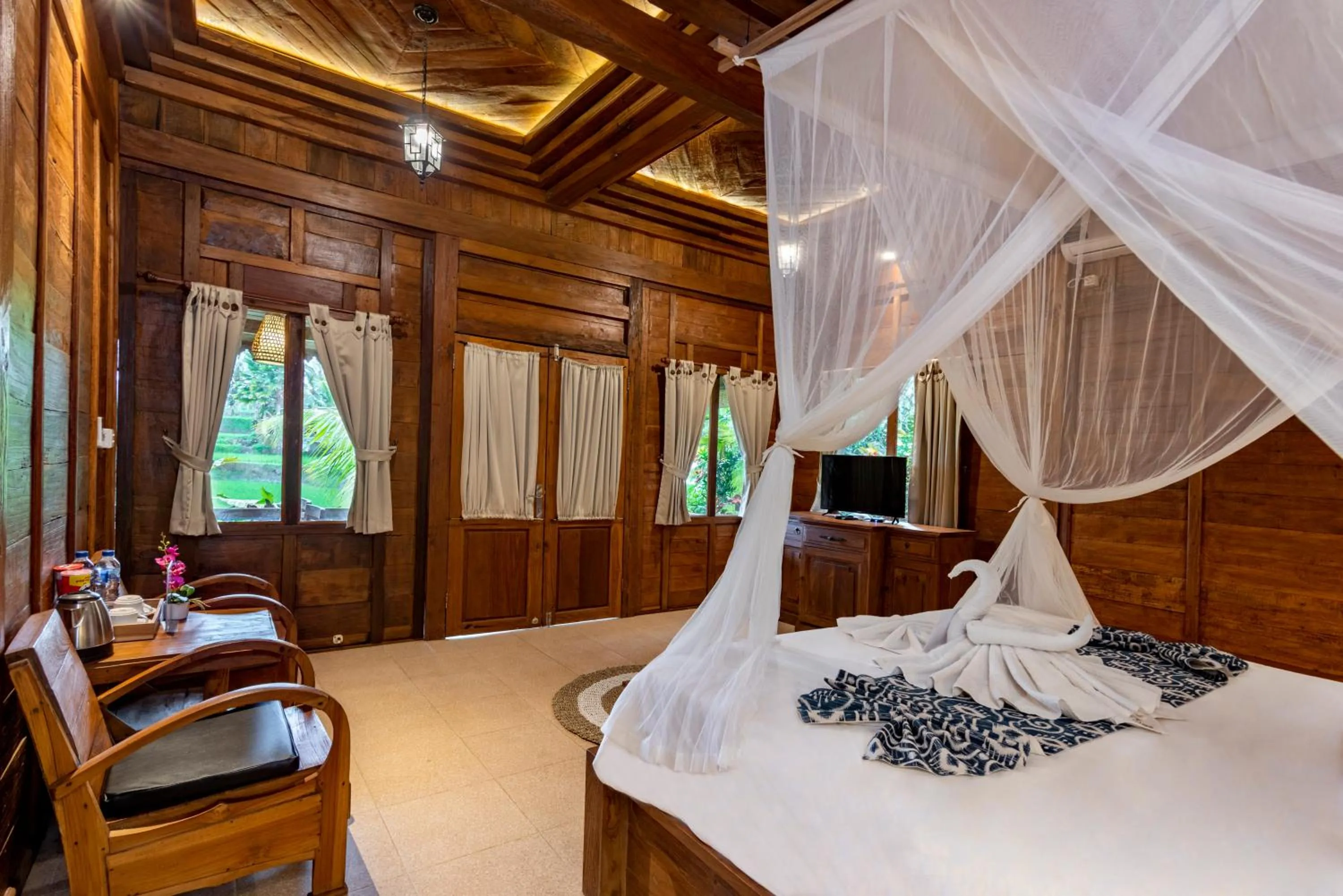 Bed in Taksu Sebatu Villa by Dhananjaya Hospitality