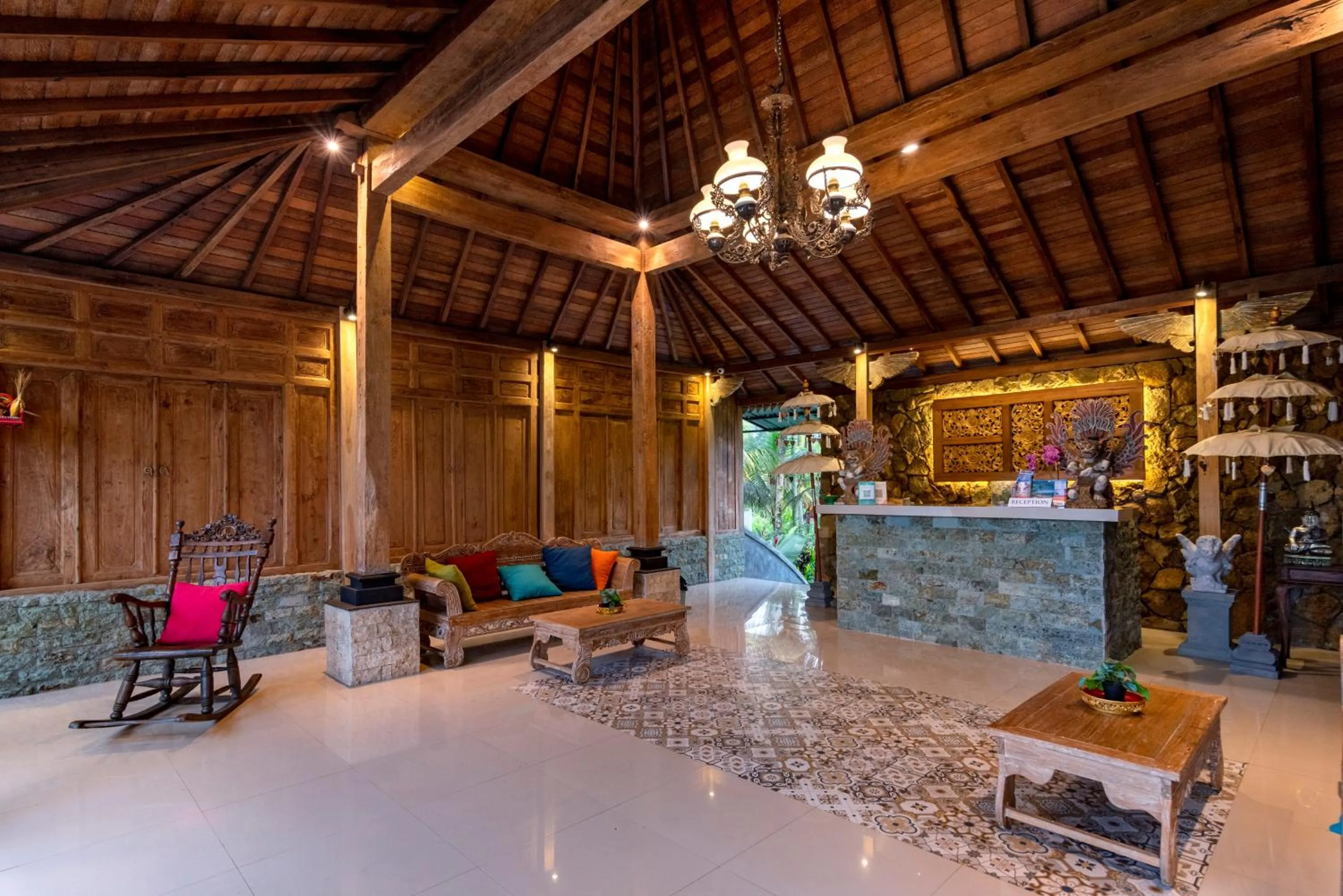 Lobby or reception in Taksu Sebatu Villa by Dhananjaya Hospitality