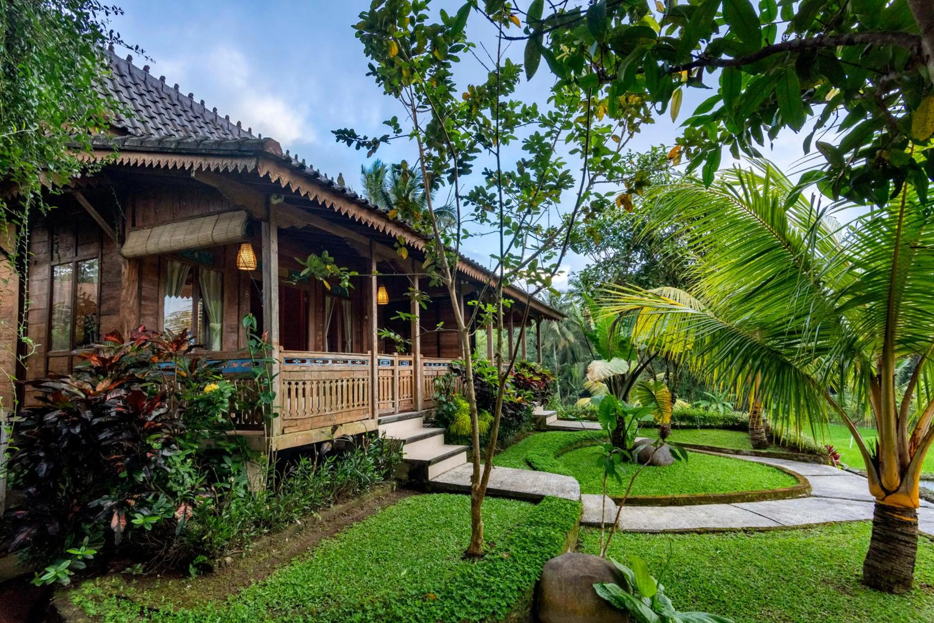 Garden in Taksu Sebatu Villa by Dhananjaya Hospitality