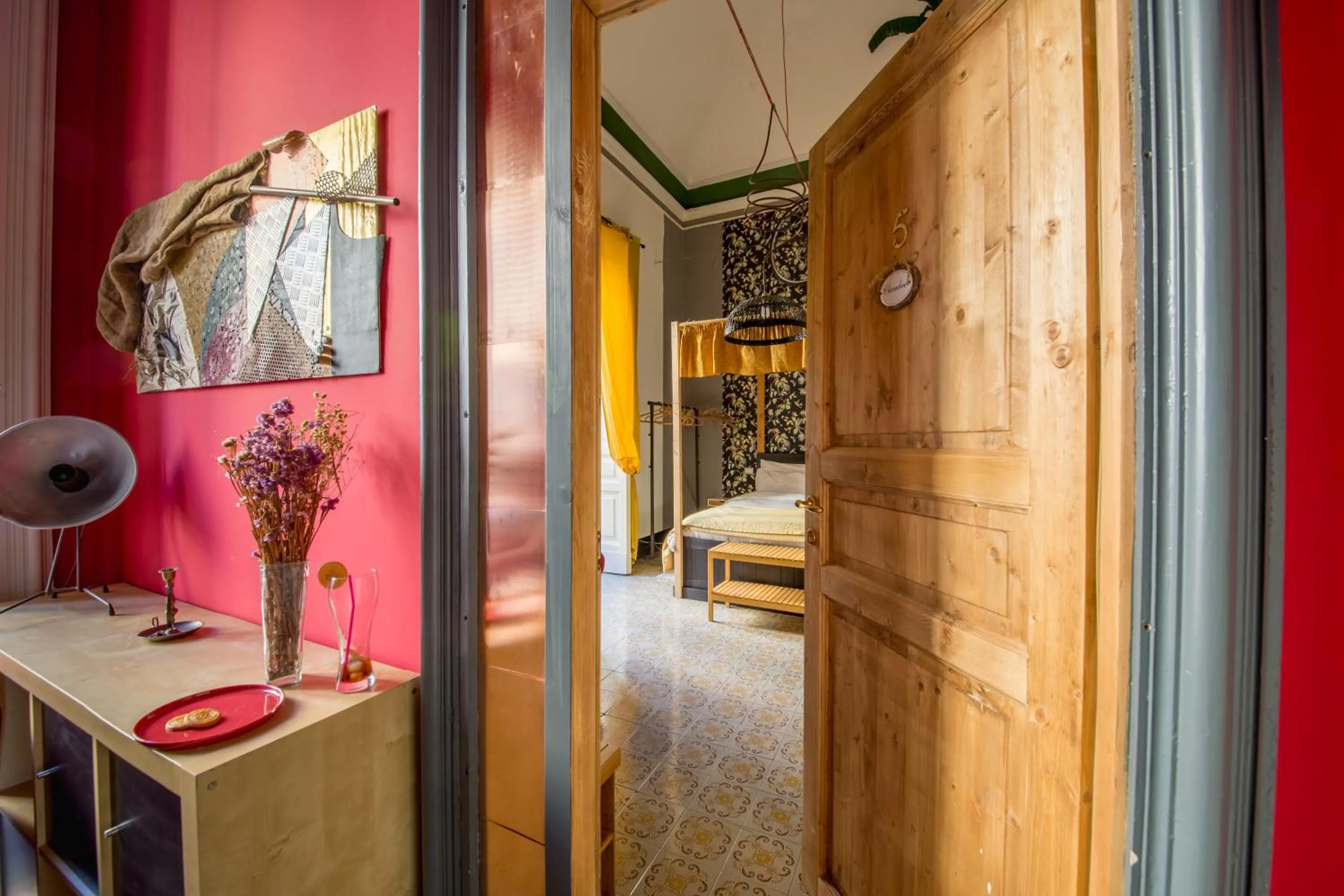 Decorative detail in Grand Tour Design Guest House Catania Self Check-in