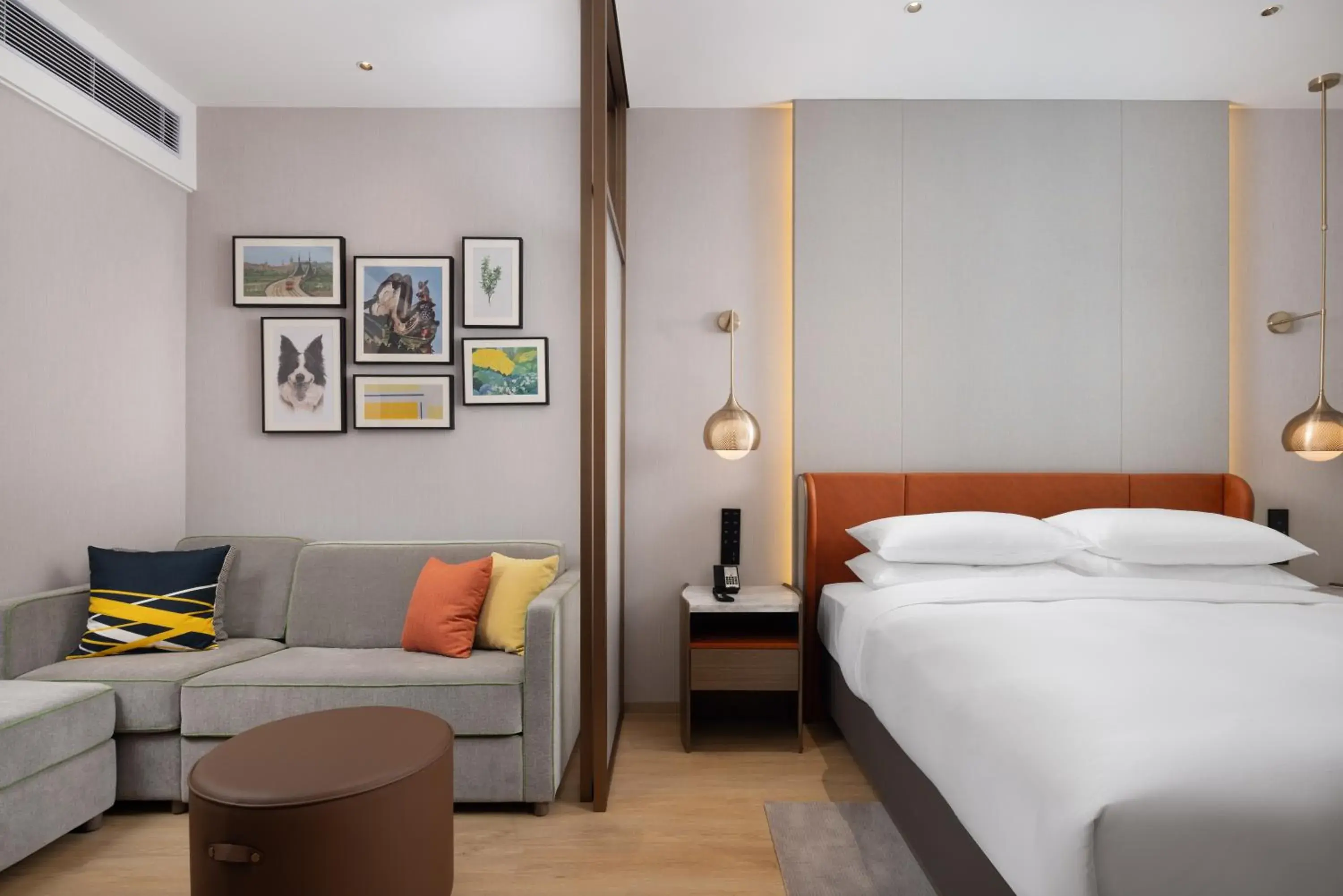 Bed in Home2 Suite by Hilton Dongguan Shipai Bed in Home2 Suite by Hilton Dongguan Shipai