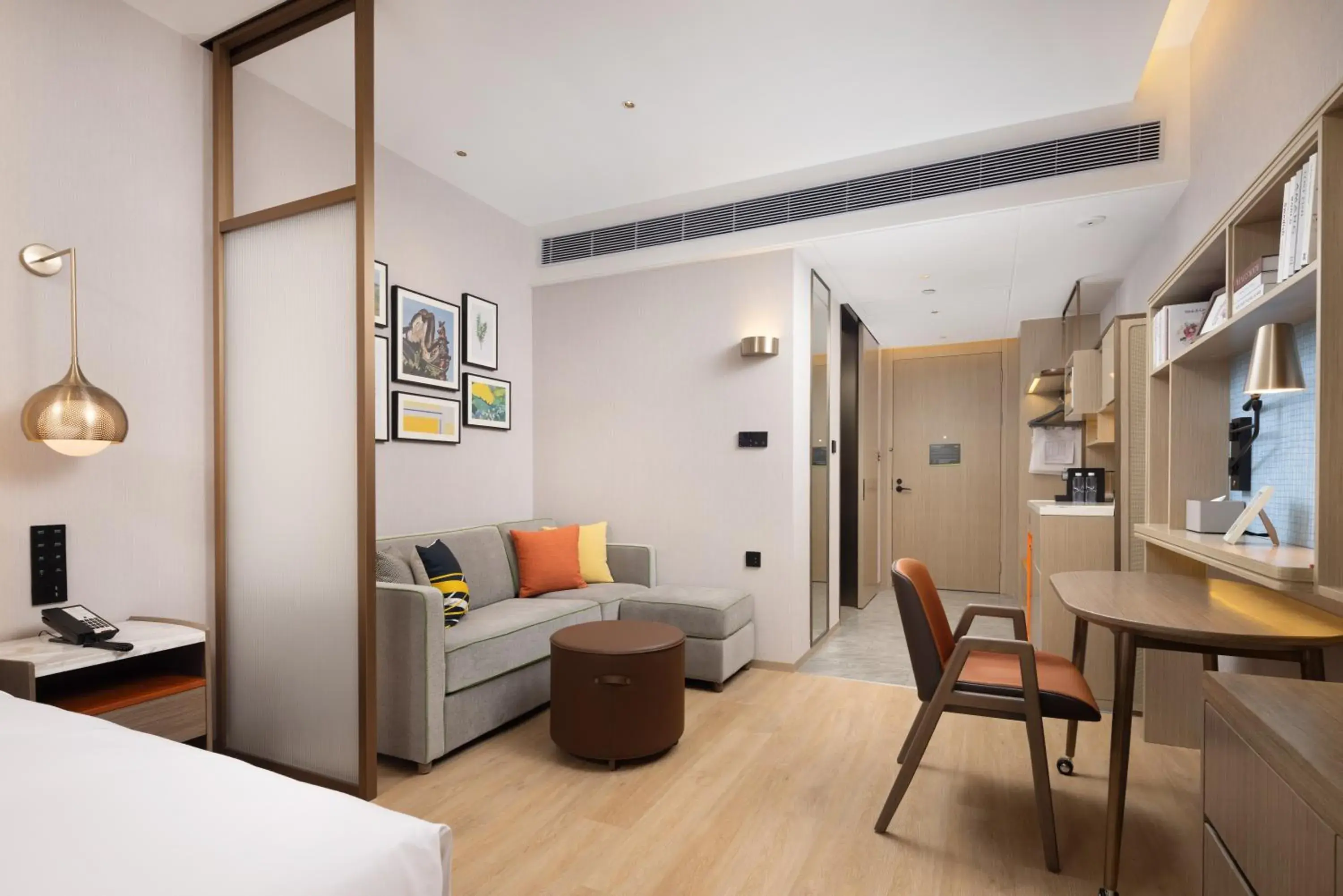 Bed in Home2 Suite by Hilton Dongguan Shipai Bed in Home2 Suite by Hilton Dongguan Shipai