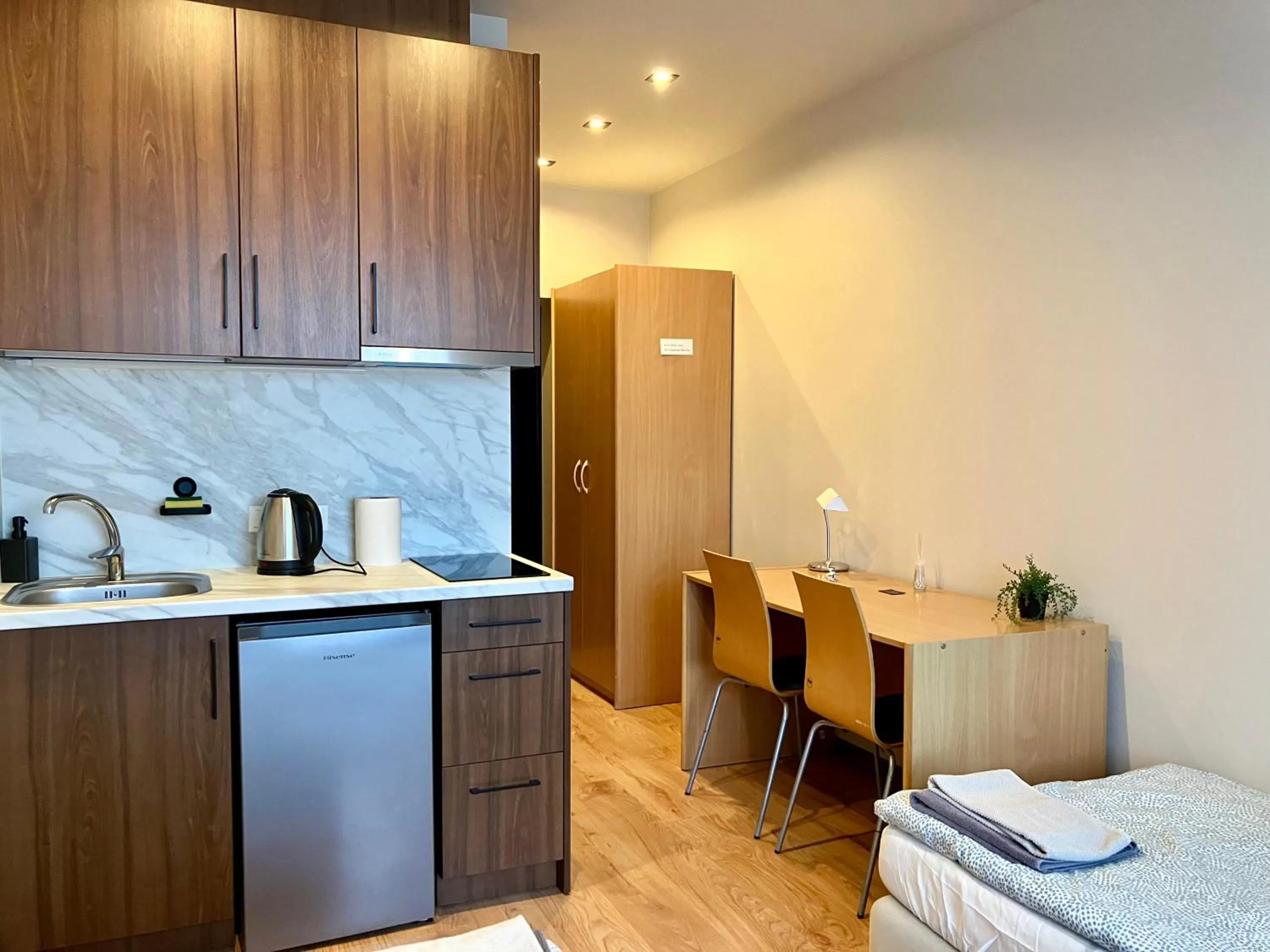 Photo of the whole room in RVR Smart Apartments Riga with Free Parking and Self Check-in