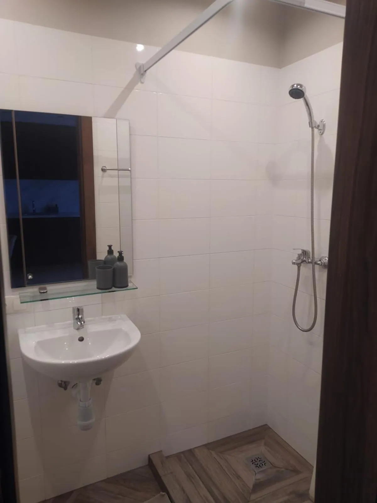 Shower in RVR Smart Apartments Riga with Free Parking and Self Check-in