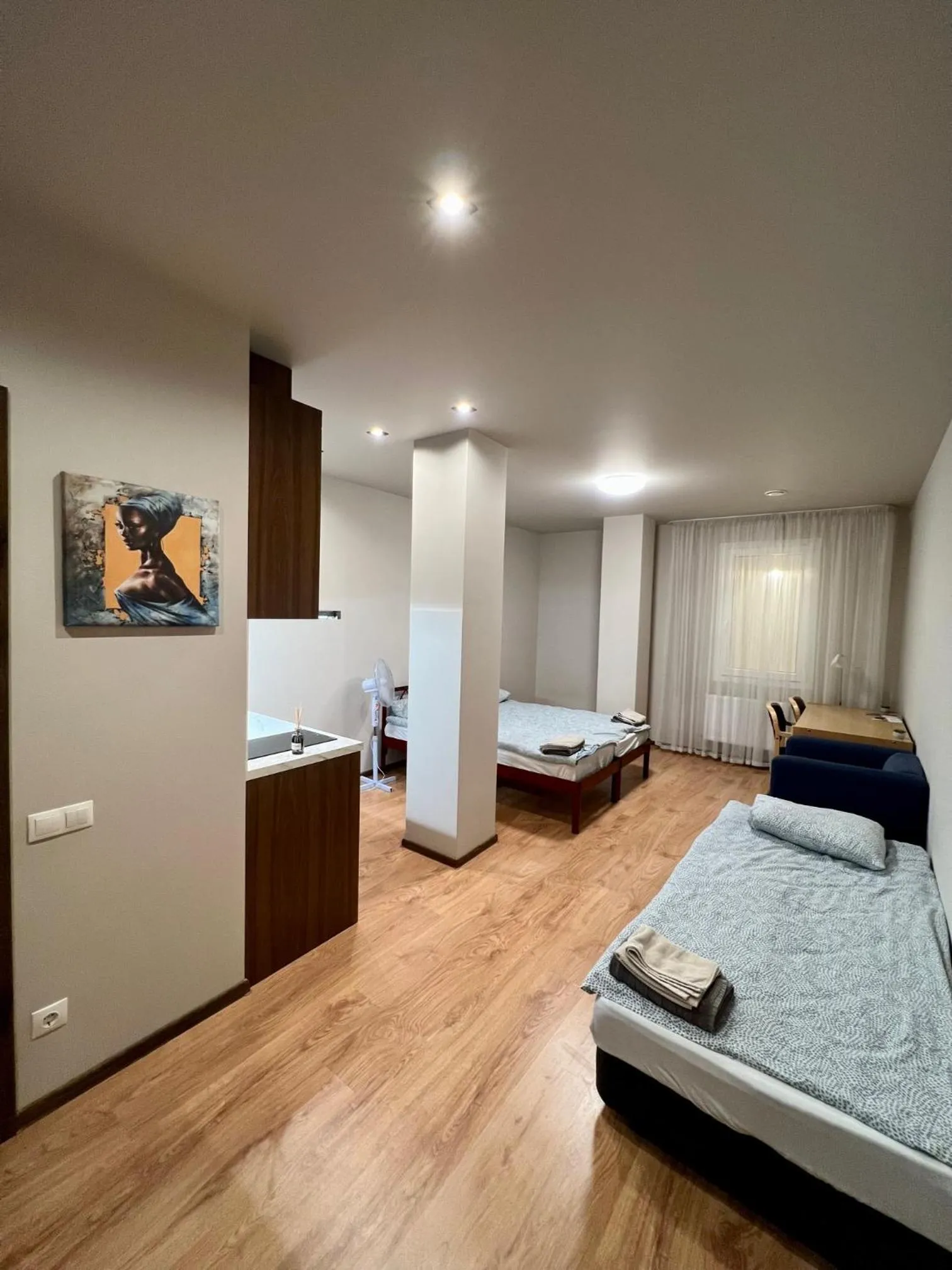 Photo of the whole room, Bed in RVR Smart Apartments Riga with Free Parking and Self Check-in